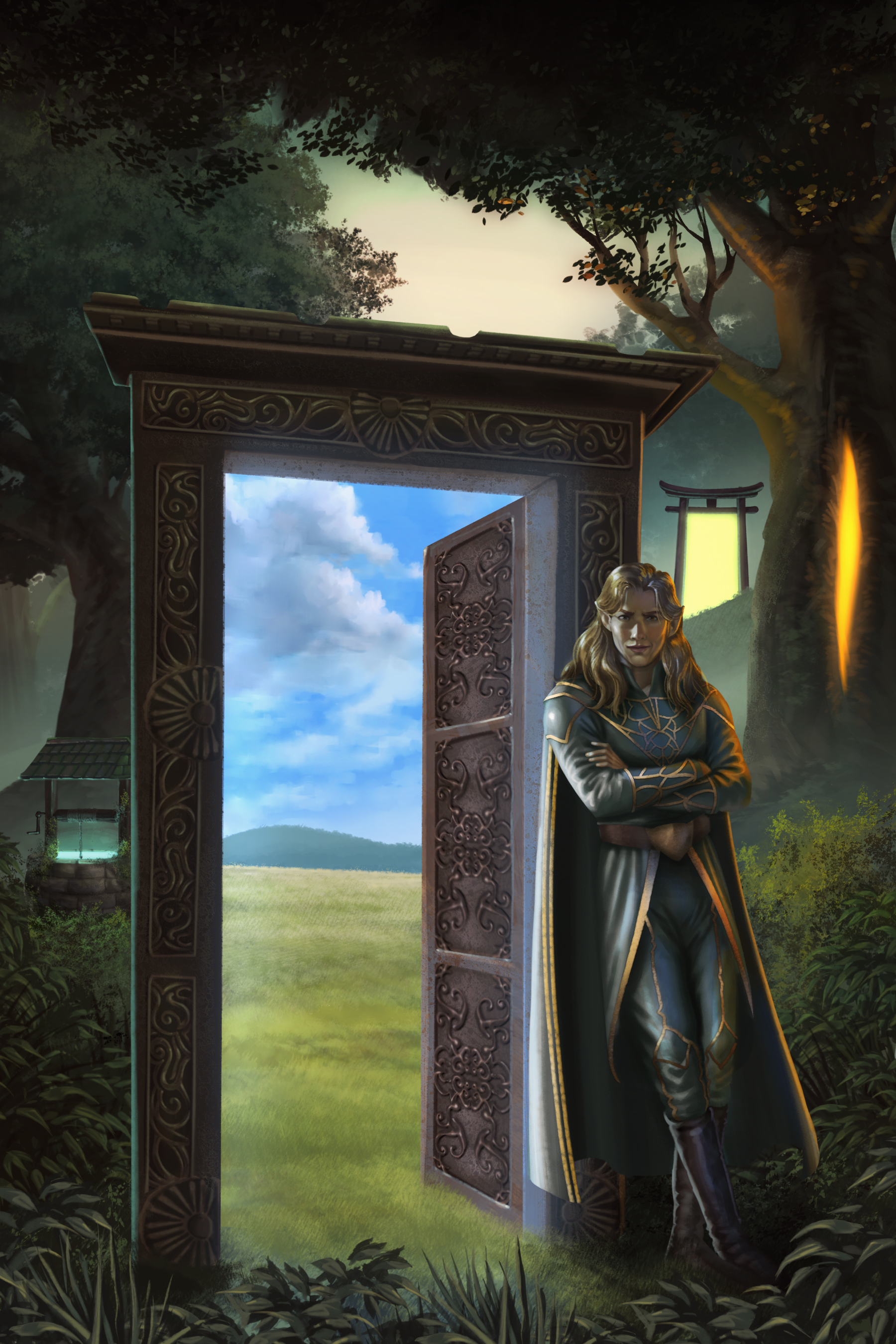 The textless front cover of the Doorways book.